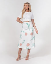 Load image into Gallery viewer, Women&#39;s pink tulip Women&#39;s A-Line Midi Skirt
