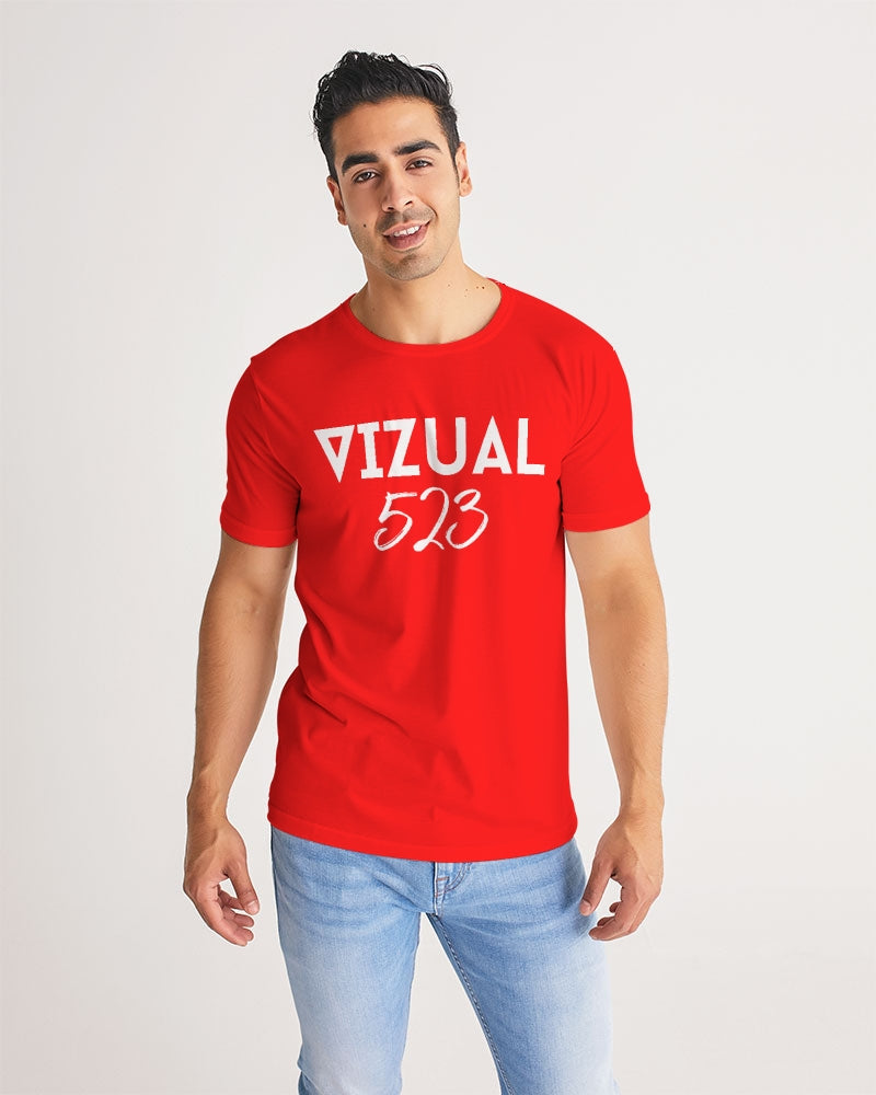 523 Collection Red Designer T-shirt Bubble letters Men's Tee