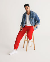 Load image into Gallery viewer, Red with Black Logo Men&#39;s Track Pants
