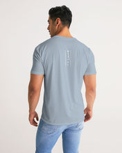 Load image into Gallery viewer, Light blue Designer T-shirt original logo white Men&#39;s Tee
