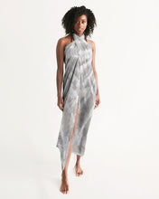 Load image into Gallery viewer, Grey and white tie dye Designer T-shirt Swim Cover Up
