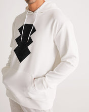 Load image into Gallery viewer, 3 Diamonds Collection White hoodie black diamonds Men&#39;s Hoodie
