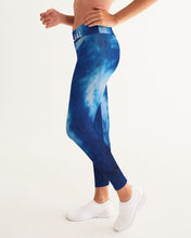 Load image into Gallery viewer, Blue and black tie dye yoga pants Women&#39;s Yoga Pants
