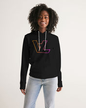 Load image into Gallery viewer, Women&#39;s black hoodie with Original Vizual Logo Women&#39;s Hoodie
