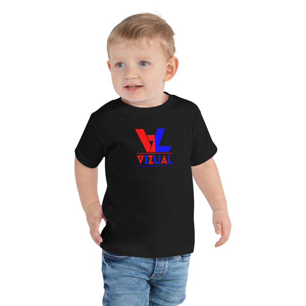 Toddler Short Sleeve Tee red&blue original logo