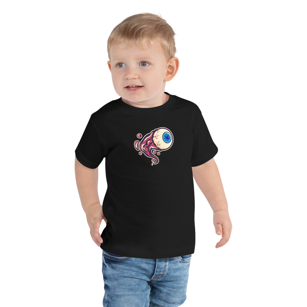 Toddler Short Sleeve Tee crazy eye logo blue eye