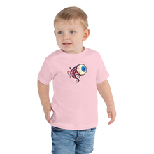 Load image into Gallery viewer, Toddler Short Sleeve Tee crazy eye logo blue eye
